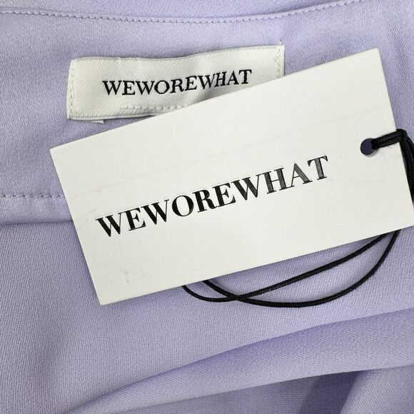 WeWoreWhat Mini Slip Skirt Satin Charmeuse Purple Minimalist High Waist XS NWT - Picture 8 of 9
